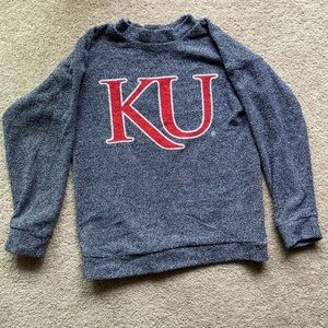 University of Kansas (KU) sweater. Worn 3x size S